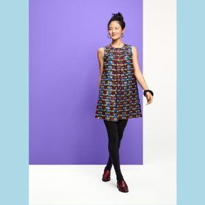 ANNA SUI for Target Metallic Shift Dress 5 w/ Belt